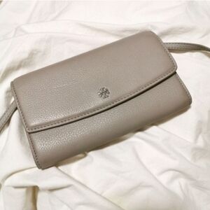 Tory Burch Dove Gray Wallet On Chain Shoulder bag Clutch